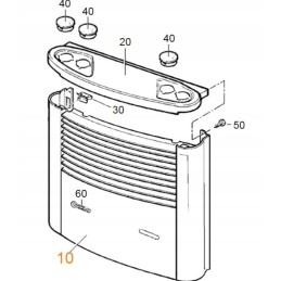 External casing of the Truma Trumatic heating furnace S 5002, bronze panel