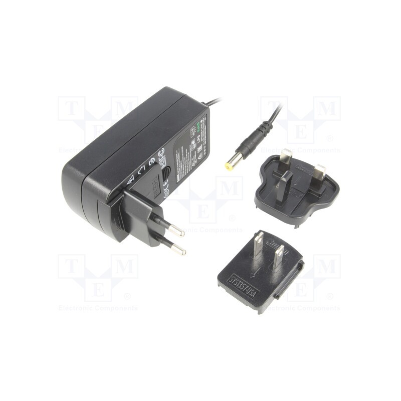 1 pcs x SUNNY - SYS1541-2415-EU/UK/US - Power supply: switched-mode, plug, 15VDC, 1.6A, 24W, Plug: EU