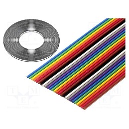 1 rol x 3M - 3302/34SF (100FT) - Wire: ribbon, 34x28AWG, 1.27mm, stranded, Cu, unshielded, PVC, 50V