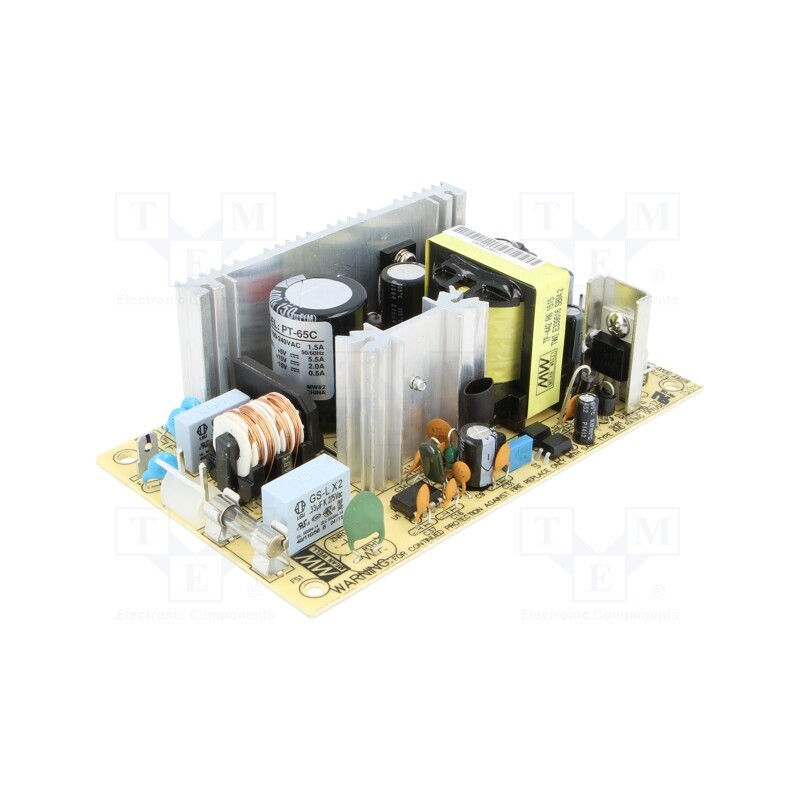 1 pcs x MEAN WELL - PT-65C - Power supply: switched-mode, open, 65W, 120÷370VDC, 90÷264VAC