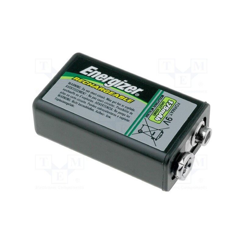1 pcs x ENERGIZER - 7638900138771 - Re-battery: Ni-MH, 6F22, 8.4V, 175mAh