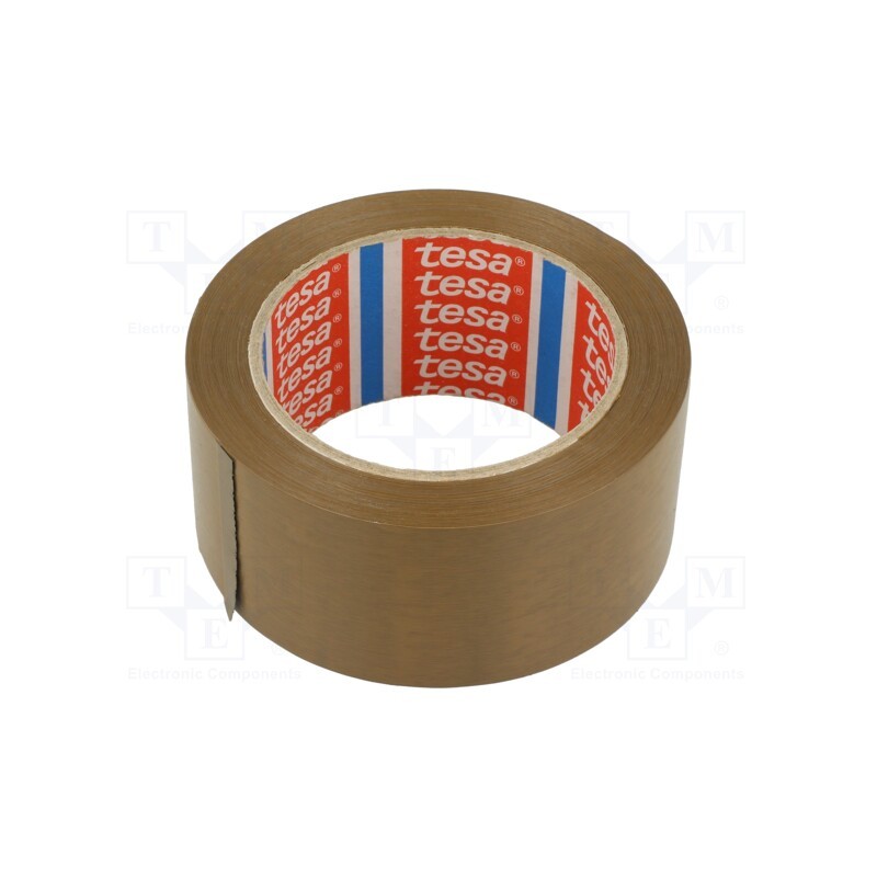 1 pcs x TESA - 04100-00228-00 - Packing tapes, L: 66m, Width: 50mm, brown, natural rubber, 47N/cm
