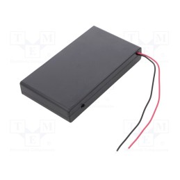 1 pcs x COMF - SBH-381-AS - Holder, AA,R6, Batt.no: 8, cables, black, 150mm, with switch