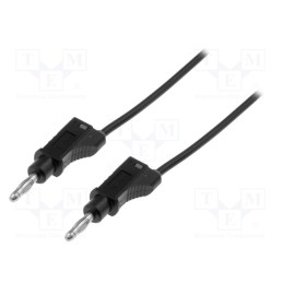 1 pcs x ELECTRO-PJP - 2112-100-SW - Test lead, 20A, banana plug 4mm,both sides, Len: 1m, black