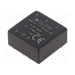 1 pcs x AIMTEC - AM6CW-11015DH22-NZ - Converter: DC/DC, 6W, Uin: 40÷160V, Uout: 15VDC, Uout2: -15VDC, 1'x1'