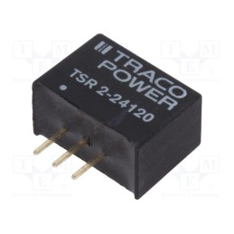1 pcs x TRACO POWER - TSR 2-24120 - Converter: DC/DC, Uin: 15÷36V, Uout: 12VDC, Iout: 2A, SIP3, 410kHz
