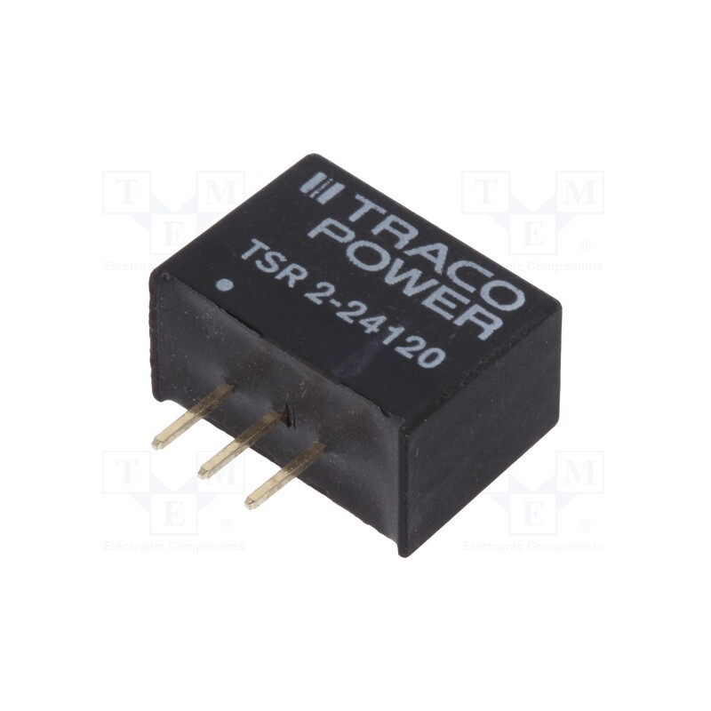 1 pcs x TRACO POWER - TSR 2-24120 - Converter: DC/DC, Uin: 15÷36V, Uout: 12VDC, Iout: 2A, SIP3, 410kHz