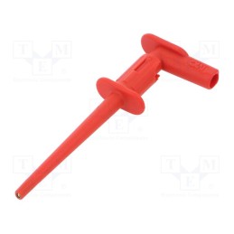 1 pcs x STu00c4UBLI - 65.9187-22 - Clip-on probe, pincers type, 1A, red, 300V, 2mm, Overall len: 75mm
