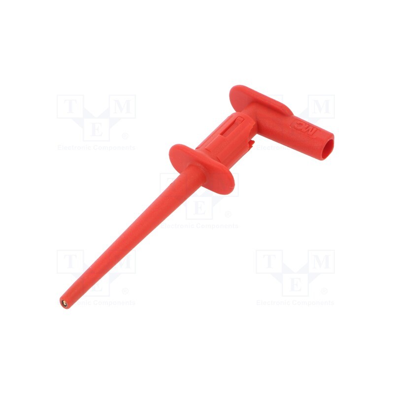 1 pcs x STu00c4UBLI - 65.9187-22 - Clip-on probe, pincers type, 1A, red, 300V, 2mm, Overall len: 75mm