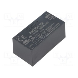 1 pcs x RECOM - RAC20-12SK - Converter: AC/DC, 20W, 85÷264VAC, Usup: 120÷370VDC, Uout: 12VDC