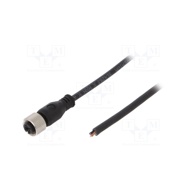 1 pcs x WEIDMu00dcLLER - SAIL-M12BG-4-5.0U - Connection lead, M12, PIN: 4, straight, 5m, plug, 250VAC, 4A, PUR