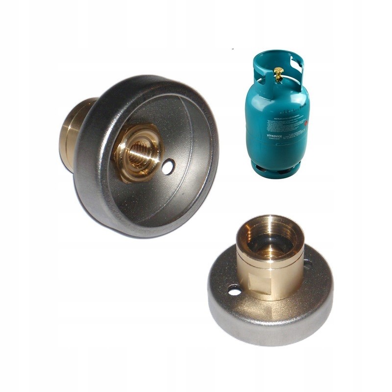 Reduction adapter for filling and refueling gas cylinders 11 kg