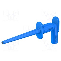 1 pcs x STu00c4UBLI - 65.9187-23 - Clip-on probe, pincers type, 1A, blue, 300V, 2mm, Overall len: 75mm