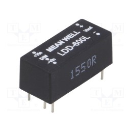 1 pcs x MEAN WELL - LDD-600L - Converter: DC/DC, 19W, Uin: 9÷36V, Uout: 2÷32VDC, Iin: 600mA, THT
