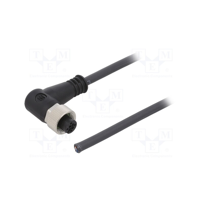 1 pcs x WEIDMu00dcLLER - SAIL-M12BW-4-10U - Connection lead, M12, PIN: 4, angled, 10m, plug, 250VAC, 4A, -25÷80°C