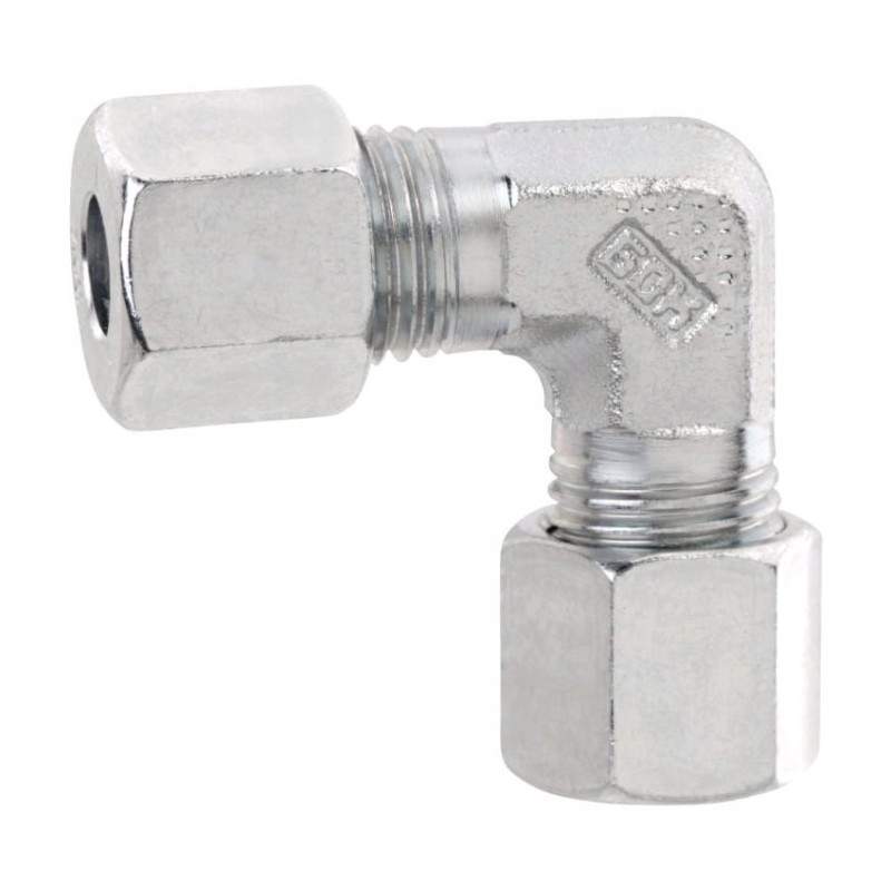Gok gas angle connector 2 x RVS 10mm elbow