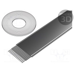 1 rol x 3M - 7700/30 (100FT) - Wire: ribbon, 0.635mm, solid, Cu, Al foil, PO, silver, 30.5m