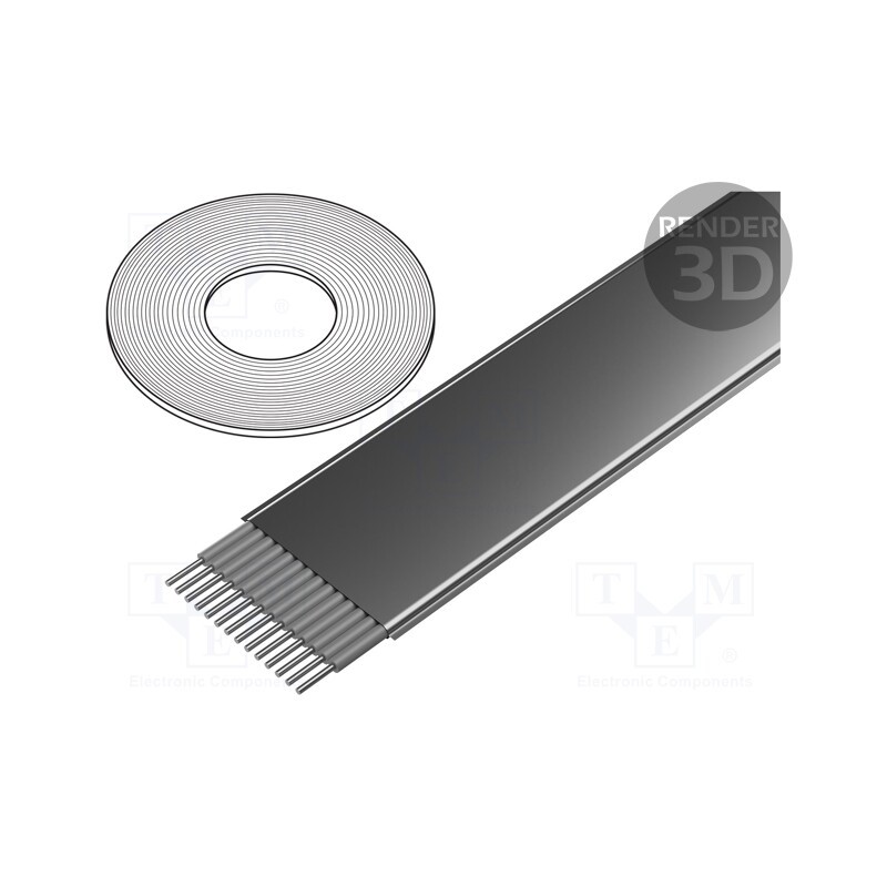 1 rol x 3M - 7700/30 (100FT) - Wire: ribbon, 0.635mm, solid, Cu, Al foil, PO, silver, 30.5m