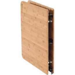 Folding bamboo table for a camper