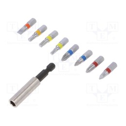 1 set x METABO - 630419000 - Kit: screwdriver bits, hex key,Phillips,Pozidriv®,slot,Torx®