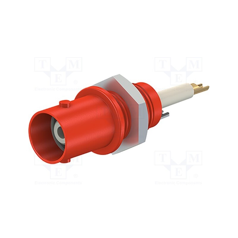 1 pcs x STu00c4UBLI - 67.9764-22 - Connector: BNC, socket, red, Connection: screw, on panel, 5÷40°C