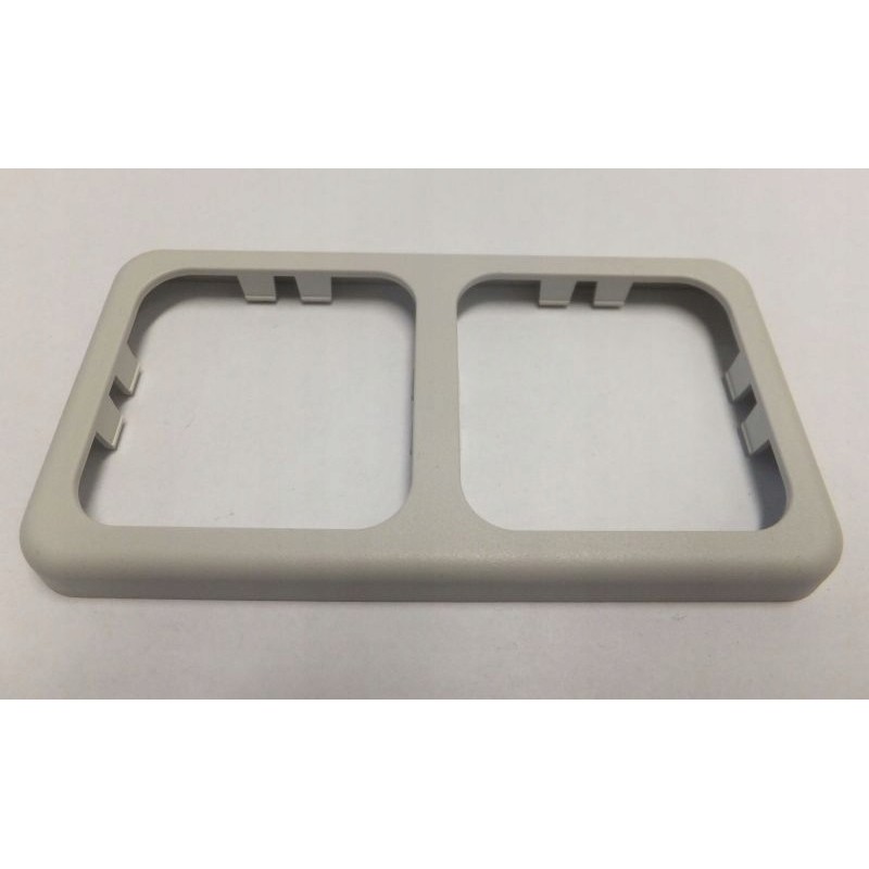 Double frame for the Schuko socket of a camper trailer