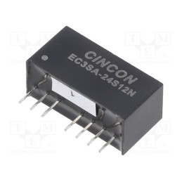 1 pcs x CINCON - EC3SA-24S12N - Converter: DC/DC, 3W, Uin: 18÷36V, Uout: 12VDC, Iout: 0÷250mA, SIP8