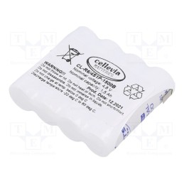 1 pcs x CELLEVIA BATTERIES - CL-R6/4S1P-1500B - Re-battery: Ni-MH, AA, 4.8V, 1500mAh, soldering lugs, 58x15x52mm