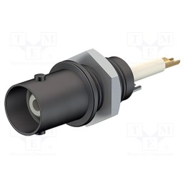 1 pcs x STu00c4UBLI - 67.9764-21 - Connector: BNC, socket, black, Connection: screw, on panel, 5÷40°C