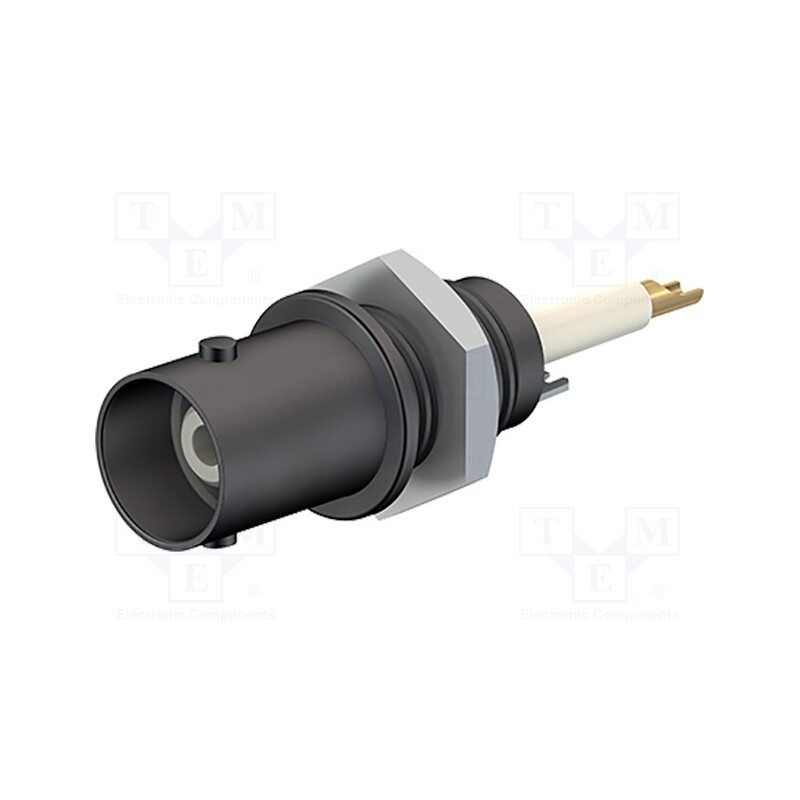 1 pcs x STu00c4UBLI - 67.9764-21 - Connector: BNC, socket, black, Connection: screw, on panel, 5÷40°C