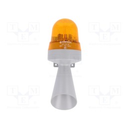 1 pcs x WERMA - 42532068 - Signaller: lighting-sound, 230VAC, horn,flashing light, orange
