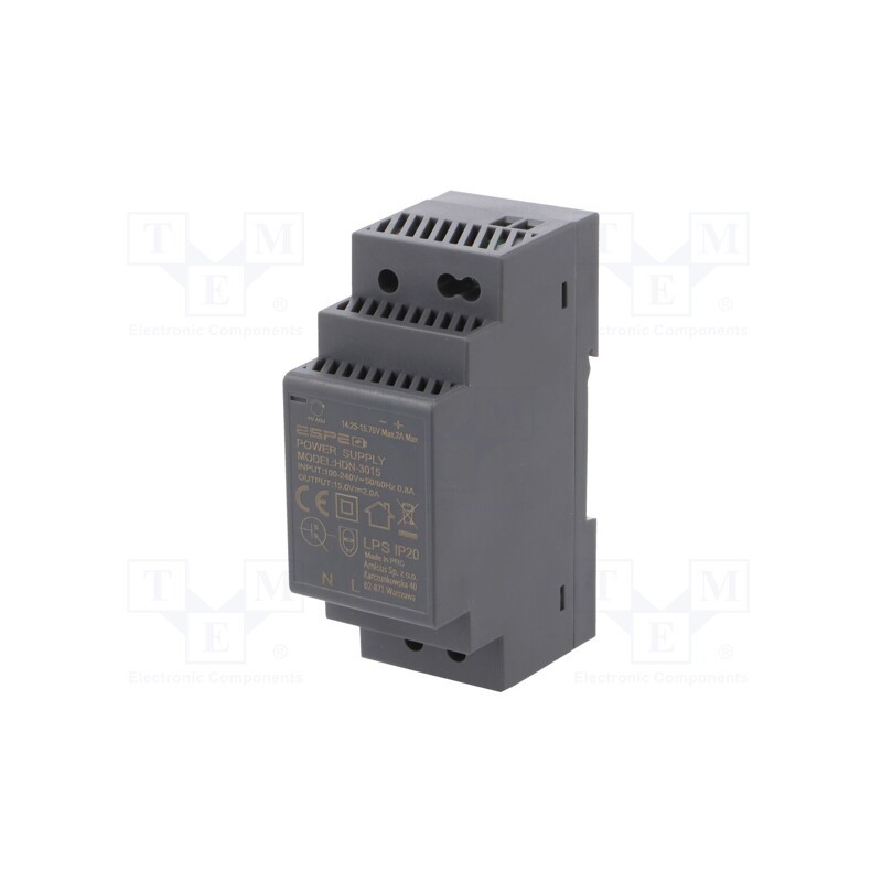 1 pcs x ESPE - ESPE-HDN3015 - Power supply: switched-mode, for DIN rail, 30W, 15VDC, 2A, OUT: 1