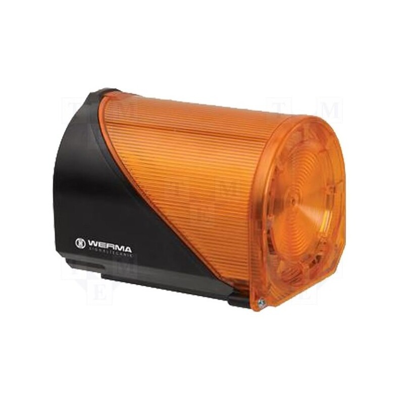 1 pcs x WERMA - 44430075 - Signaller: lighting-sound, 24VDC, siren,flashing light, LED, IP65