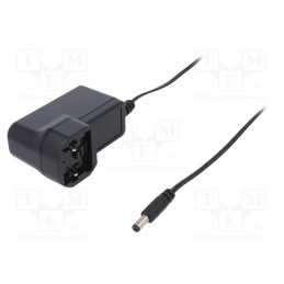 1 pcs x MEAN WELL - GEM06I18-P1J - Power supply: switched-mode, plug, 18VDC, 0.33A, 6W, Out: 5,5/2,1