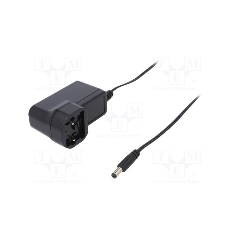 1 pcs x MEAN WELL - GEM06I18-P1J - Power supply: switched-mode, plug, 18VDC, 0.33A, 6W, Out: 5,5/2,1