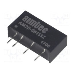1 pcs x AIMTEC - AM2D-0515SZ - Converter: DC/DC, 2W, Uin: 4.5÷5.5V, Uout: 15VDC, Iout: 134mA, SIP7