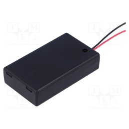 1 pcs x COMF - SBH-431-1A - Holder, AAA,R3, Batt.no: 3, cables, black, 150mm