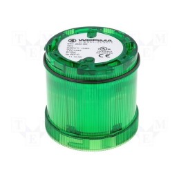 1 pcs x WERMA - 64120000 - Signaller: lighting, bulb BA15D, green, 12÷240VDC, 12÷240VAC, IP65