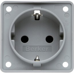Gray internal 230v socket for Berker camper