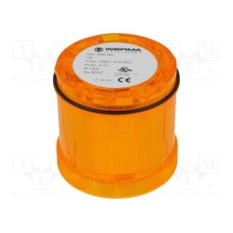 1 pcs x WERMA - 64130000 - Signaller: lighting, bulb BA15D, yellow, 12÷240VDC, 12÷240VAC