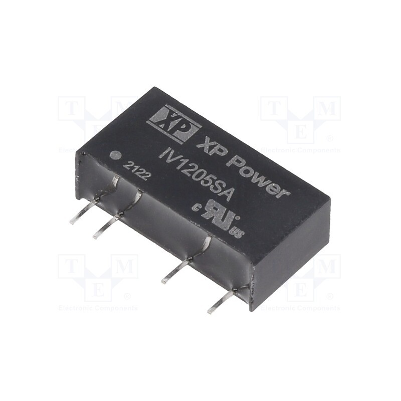 1 pcs x XP POWER - IV1205SA - Converter: DC/DC, 1W, Uin: 12V, Uout: 5VDC, Iout: 200mA, SIP, 80kHz