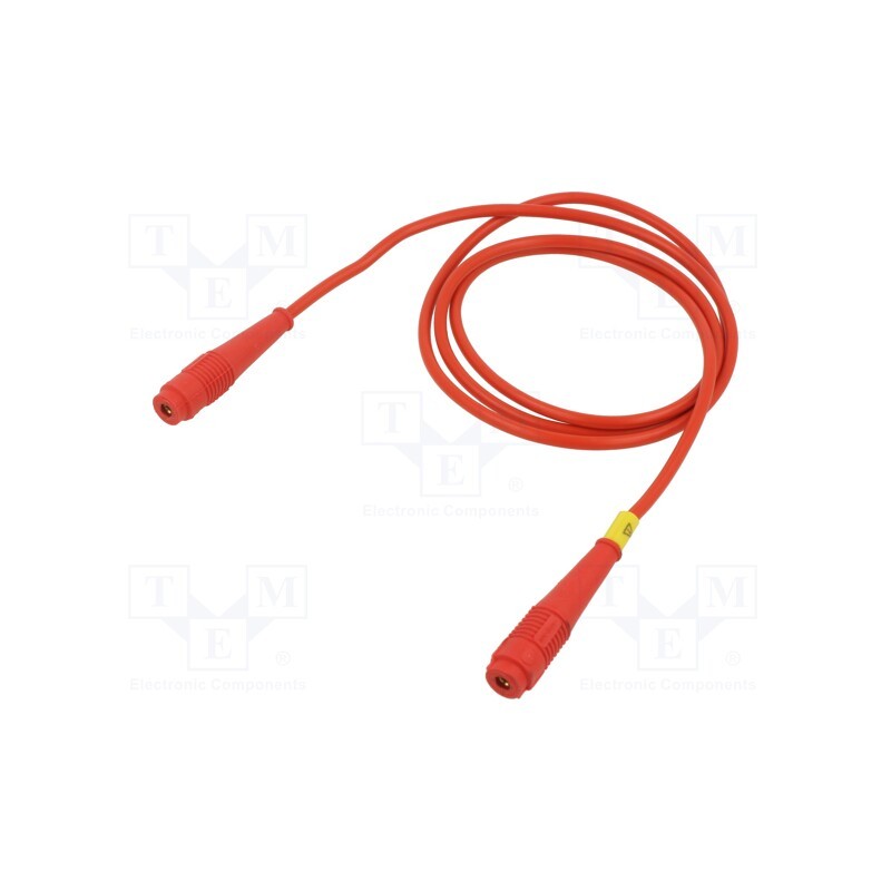 1 pcs x STu00c4UBLI - 64.1024-10022 - Test lead, 60VDC, 30VAC, 32A, banana socket 4mm,both sides, red