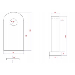 The cylinder mounting eye, diameter 25, is complete