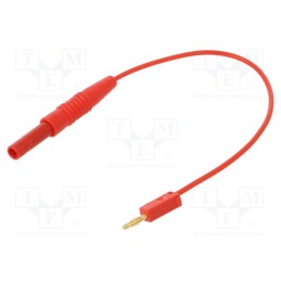 1 pcs x STu00c4UBLI - 28.0012-01522 - Test leads, 10A, red, gold-plated, 0.15m, Insulation: PVC
