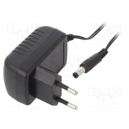 1 pcs x ESPE - E1212W2E-ES-2555S - Power supply: switched-mode, plug, 12VDC, 1A, 12W, Plug: EU, 83.3%