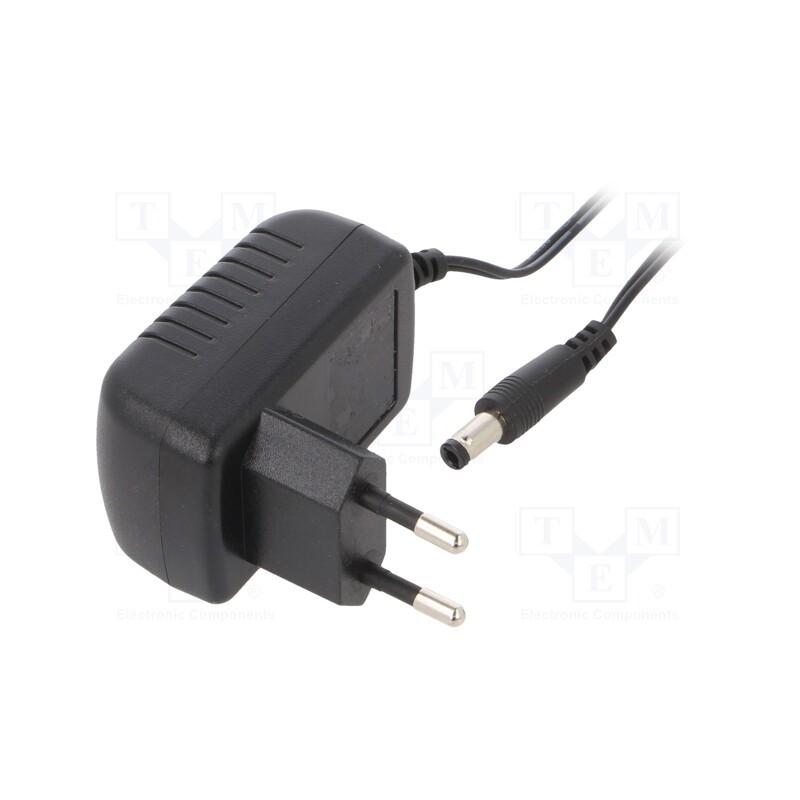 1 pcs x ESPE - E1212W2E-ES-2555S - Power supply: switched-mode, plug, 12VDC, 1A, 12W, Plug: EU, 83.3%