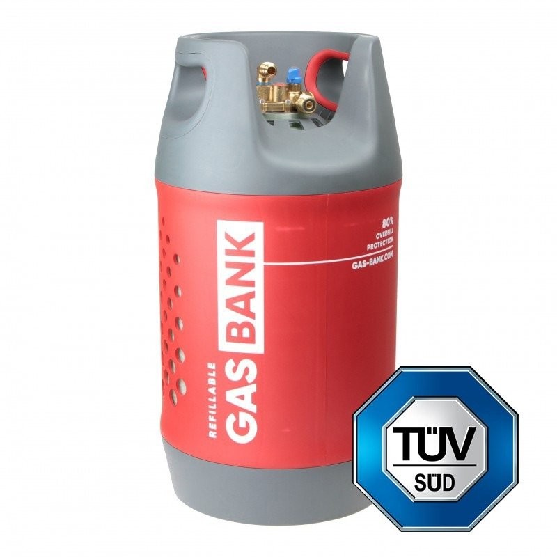 Gasbank multi 11kg LPG gas cylinder with multi-valve