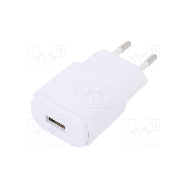 1 pcs x CELLEVIA POWER - CLW-0505-USB-WH - Power supply: switched-mode, plug, 5VDC, 1A, 5W, Plug: EU, Out: USB
