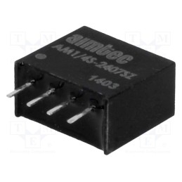 1 pcs x AIMTEC - AM1/4S-2407SZ - Converter: DC/DC, 0.25W, Uin: 21.6÷26.4V, Uout: 7.2VDC, Iout: 35mA