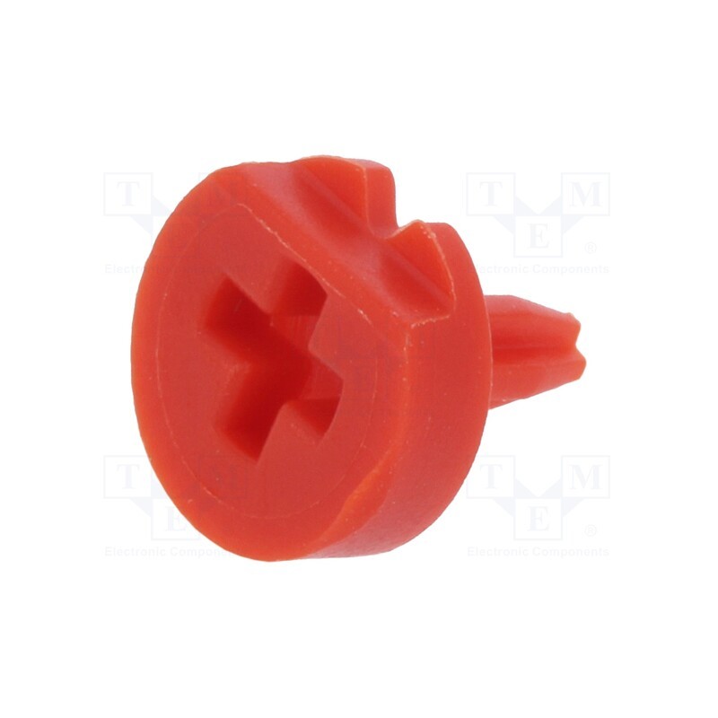 10 pcs x ACP - 6030RED - Knob, with pointer, red, Ø6.3mm, for mounting potentiometers, CA6
